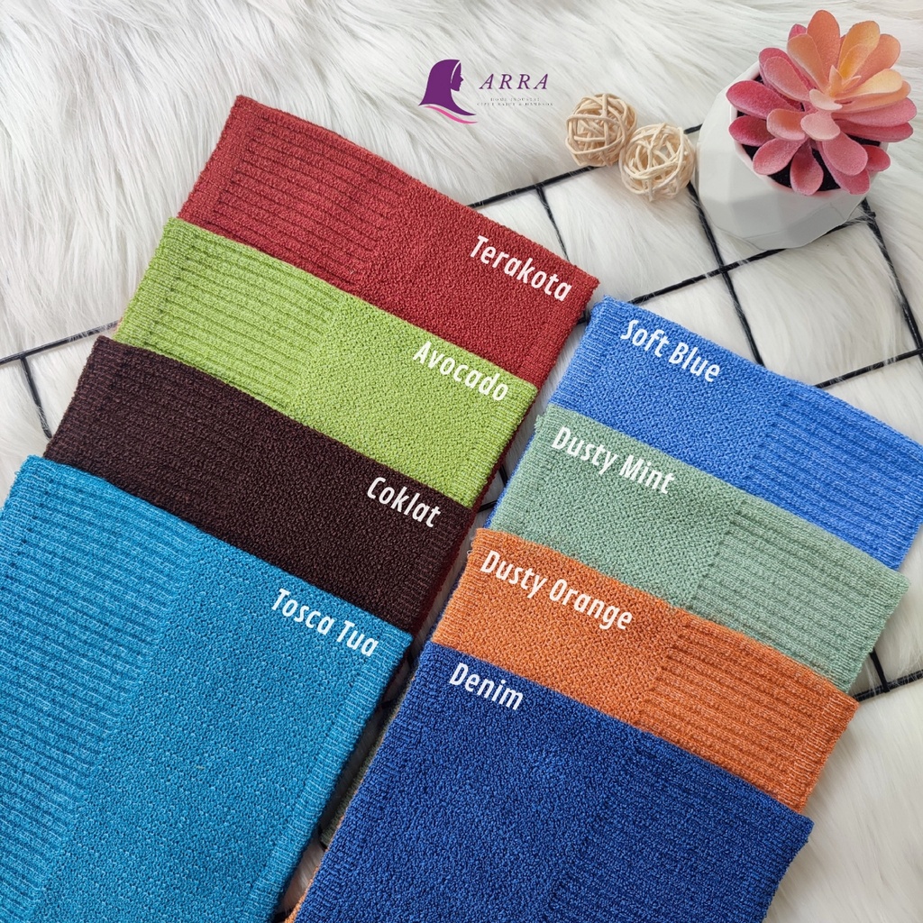 Ciput Rajut Inner Bandana Premium Anisa Microfiber Original Motif Basic-Salur