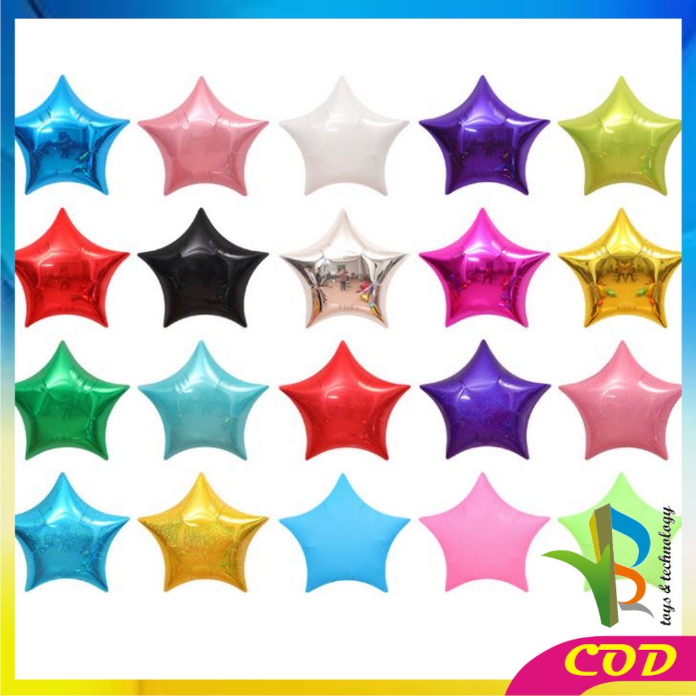 RB-C390 Balon Foil Bintang Perlengkapan Dekorasi Ulang Tahun / Balon Foil Bintang Star Ballon Foil Pesta Murah