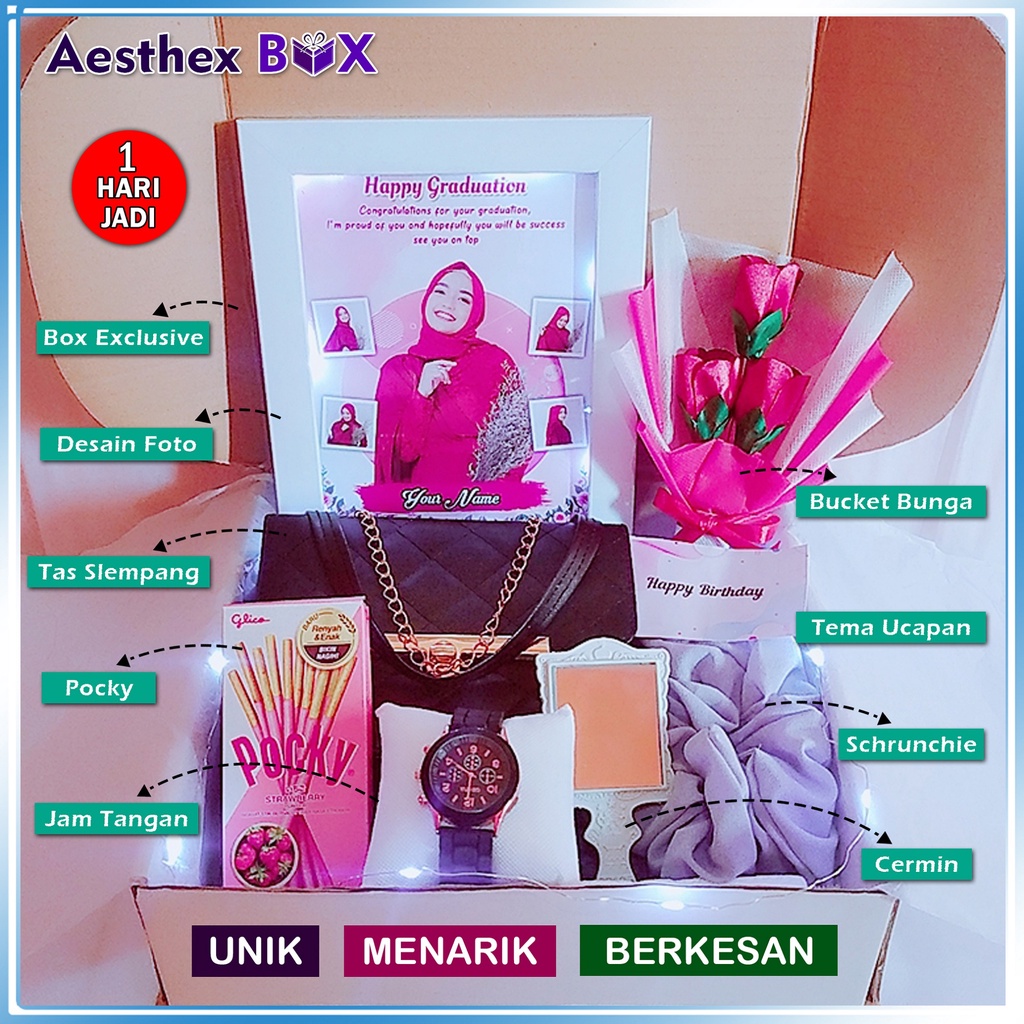 

Kado Ulang Tahun Cewek | Hadiah Anniversary | Gift Box | Kado Wisuda | Hadiah Ulang Tahun