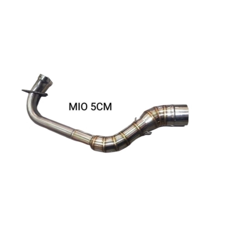 LEHER KNALPOT STAINLESS INLET 50MM 5CM MATIC MIO BEAT SPORT SATRIA FU MEGAPRO TIGER GL