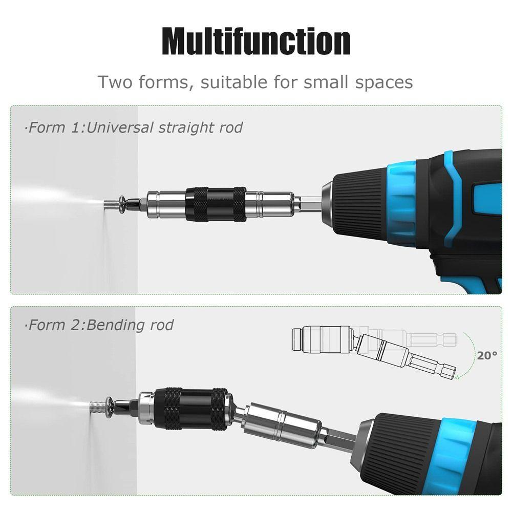 [Elegan] Magnetic Pivoting Drill Bit Holder Adjustable Obeng Ekstensi Magnetic Screwdriver Bit Magnetic Bit Tip Holder