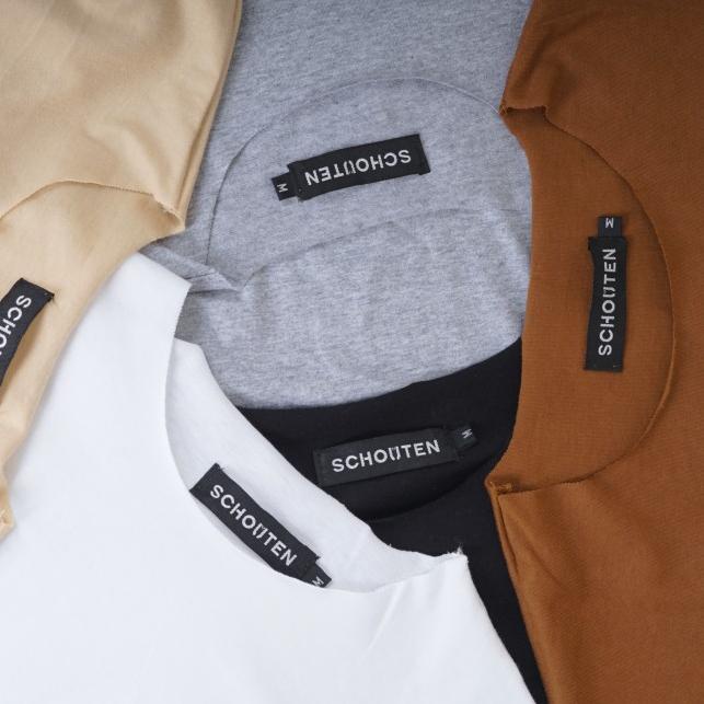 Raw T-Shirt (Kaos Polos Unfinished) By SCHOUTEN - White, XL