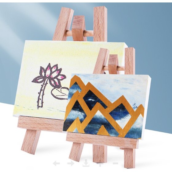 KKV MONT MARTE Easel Lukis Kayu Mini Stand Kanvas Oil Painting Canvas