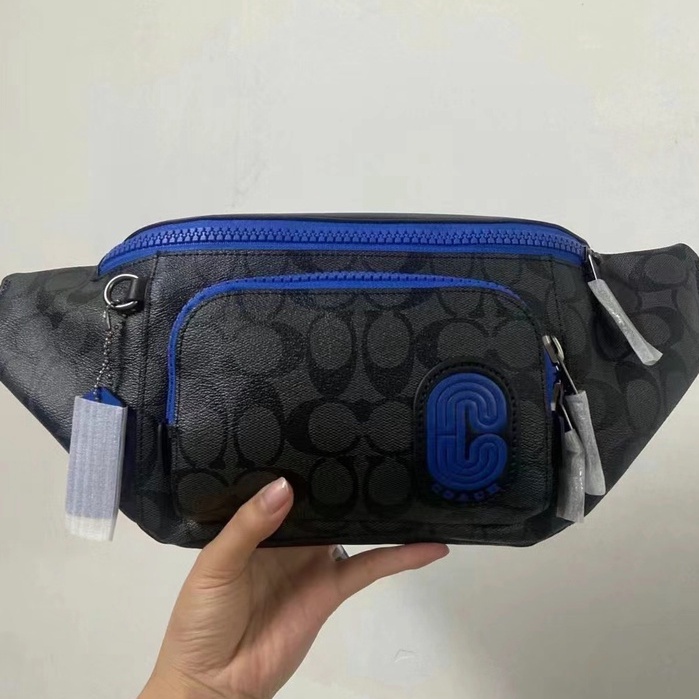 （Shopee live）019-9 019 coach men's pockets Inclined shoulder bag Chest package yaobao