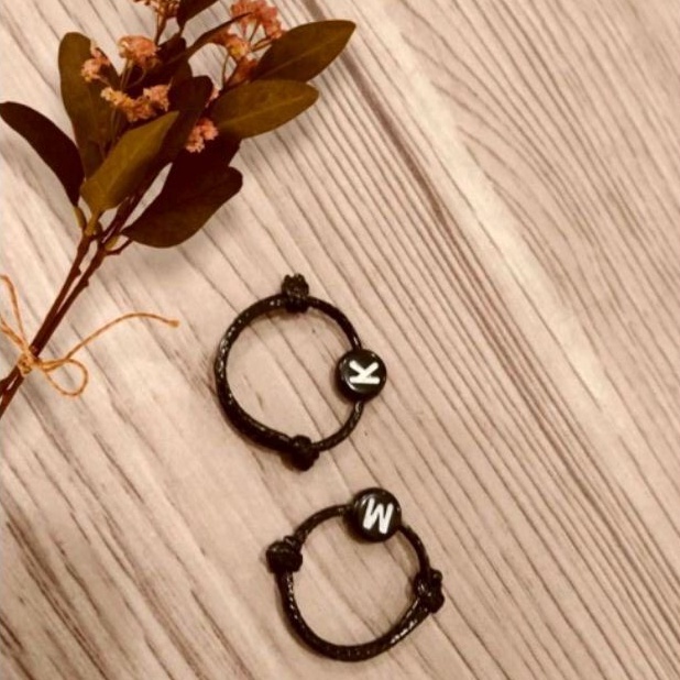 CINCIN INISIAL BULAT HURUF - BEPINK JURAGAN