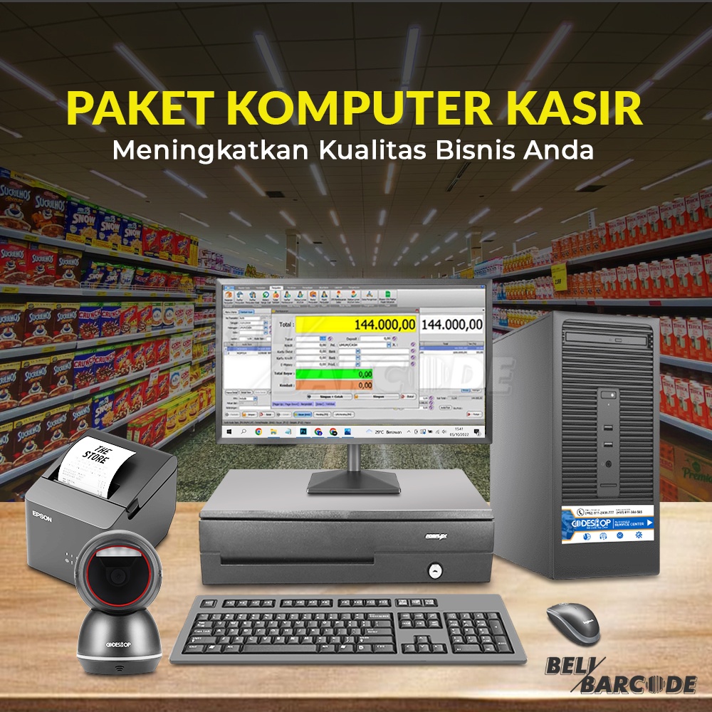 Paket Komputer Kasir + IPOS 5 PRO + CD680 + TMT82X + CR40000g