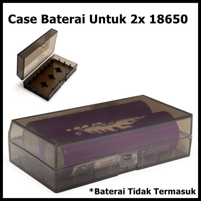 Case Baterai 2x 18650 2 Slot Tempat Penyimpanan Batre Li Ion