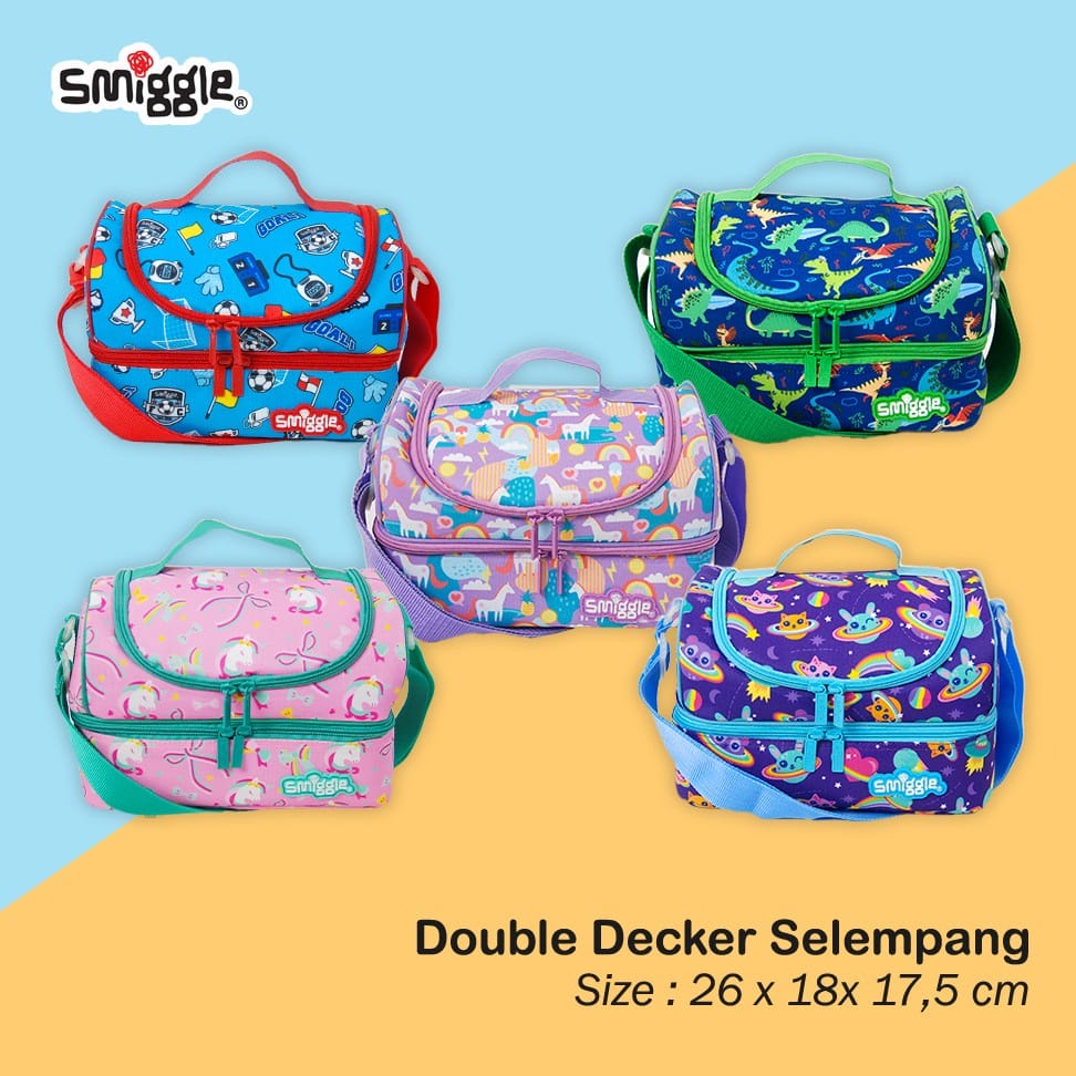 LUNCHBAG TAS BEKAL DOUBLE DECKER SMIGGLE TALI