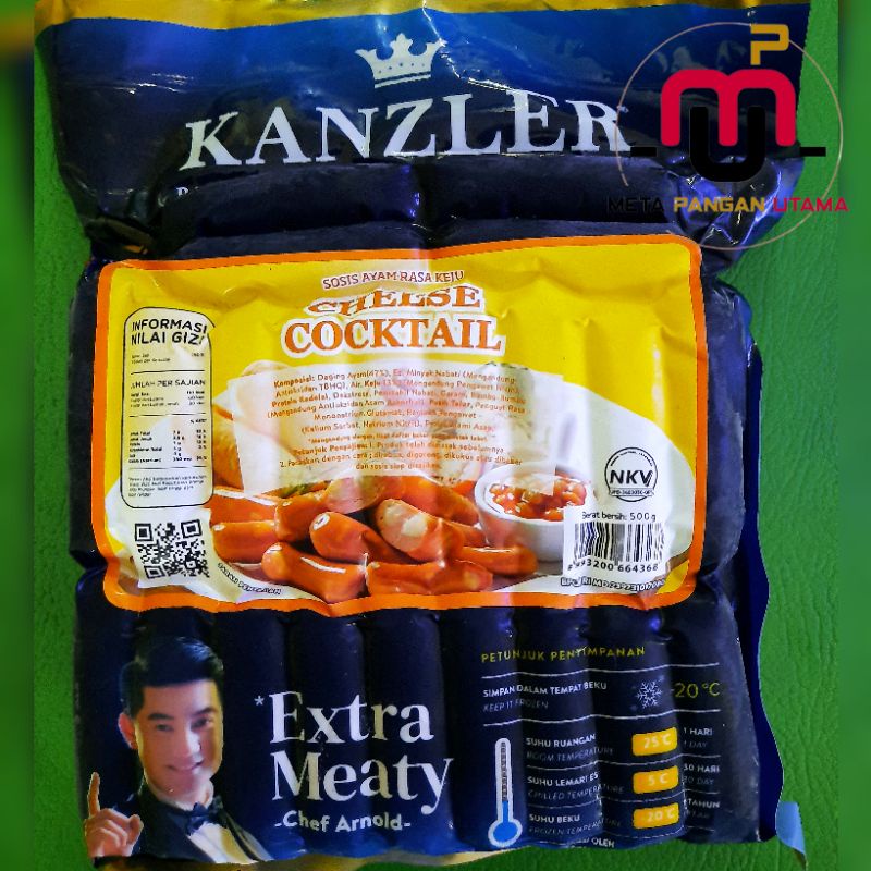 

Kanzler Sosis Ayam Keju Cheese Cocktail 500g