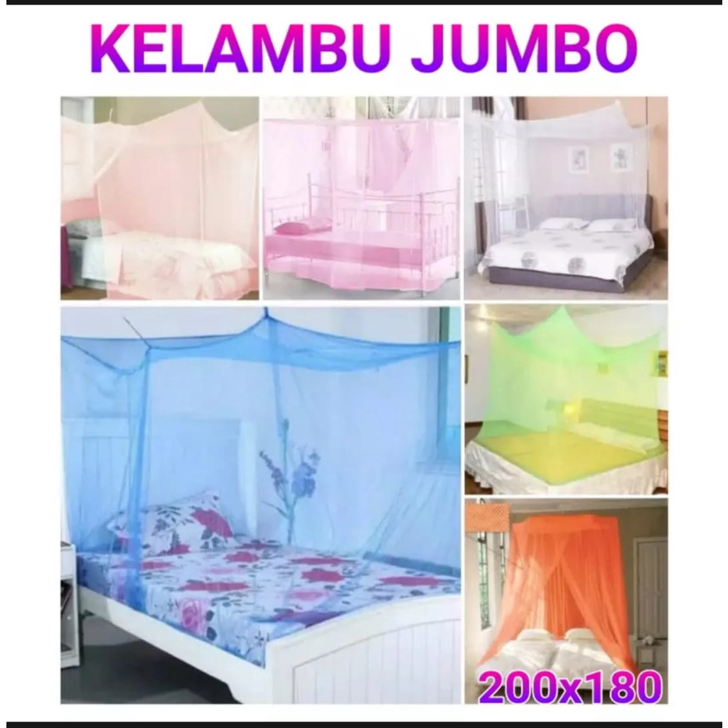 KELAMBU KOTAK POLOS UKURAN 180X200 CM MURAH / KLAMBU LIPAT