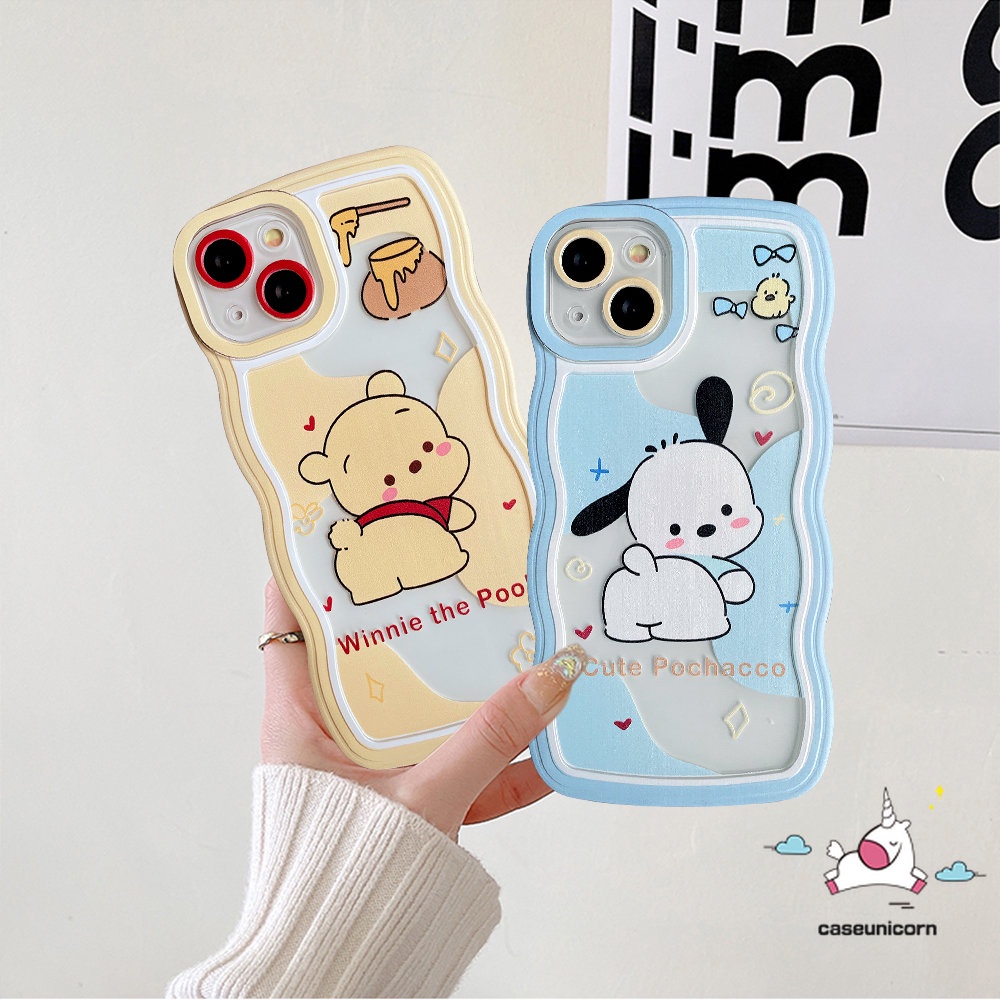 Couple Case Redmi Note10 10s 9s 9Pro 11Pro+8 9 11s 11 10 Pro Redmi 12C A1 9T 10 9A 9C 9 10A 10C A1+POCO X3 NFC Pro M3 Mi 11T Lucu Winnie the Pooh Pochacco Wavy Soft Case Tepi