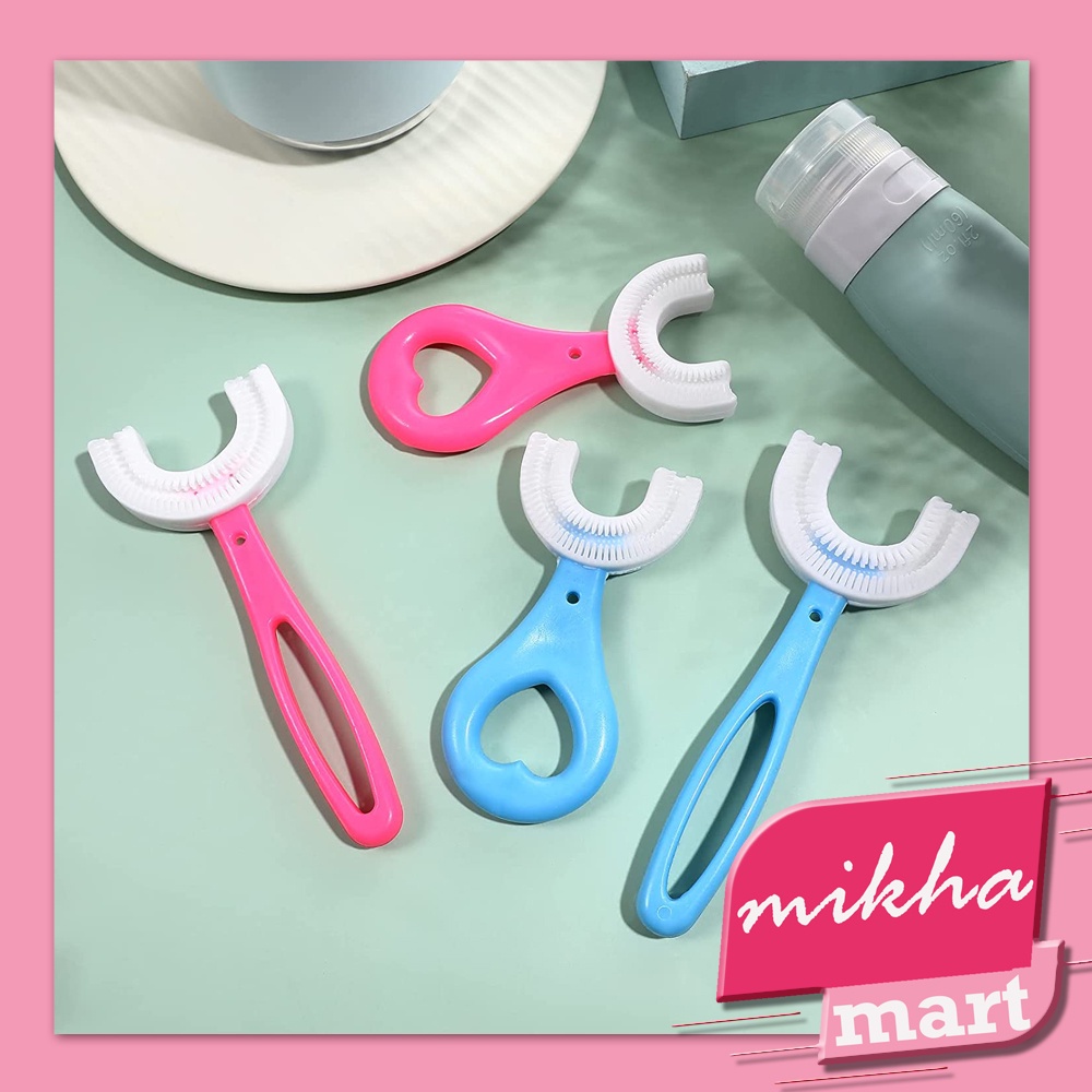 Sikat Gigi Anak Bayi Bentuk U Bahan Silikon / Baby Silicon Training U Toothbrush  - MIKHAMART