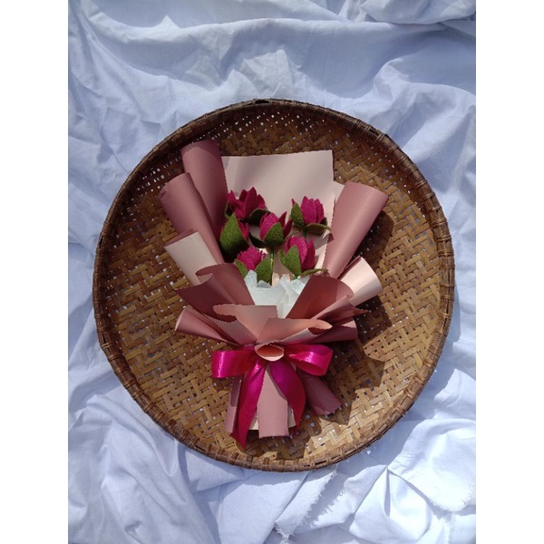 Bucket Bunga Flanel bucket tulip bucket flower bouqet - bucket wisuda - bucket uang - bucket kosong - bucket Snack