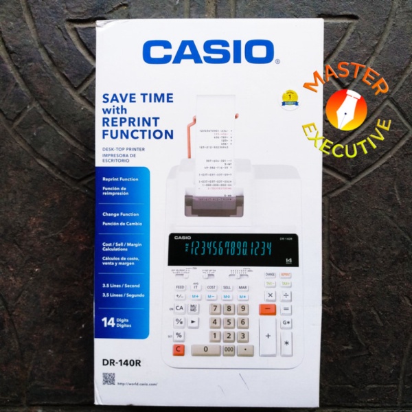 

Unik perkakas Casio DR-140R Calculator Desktop Printer - Kalkulator Reprin Berkualitas