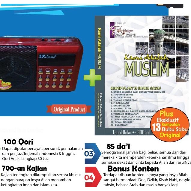 Speaker Murottal Al Quran 25 Qori Radio Model