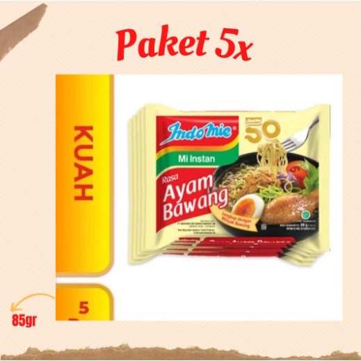 

Paket Hemat Indomie Ayam Bawang ecer per 5 pcs