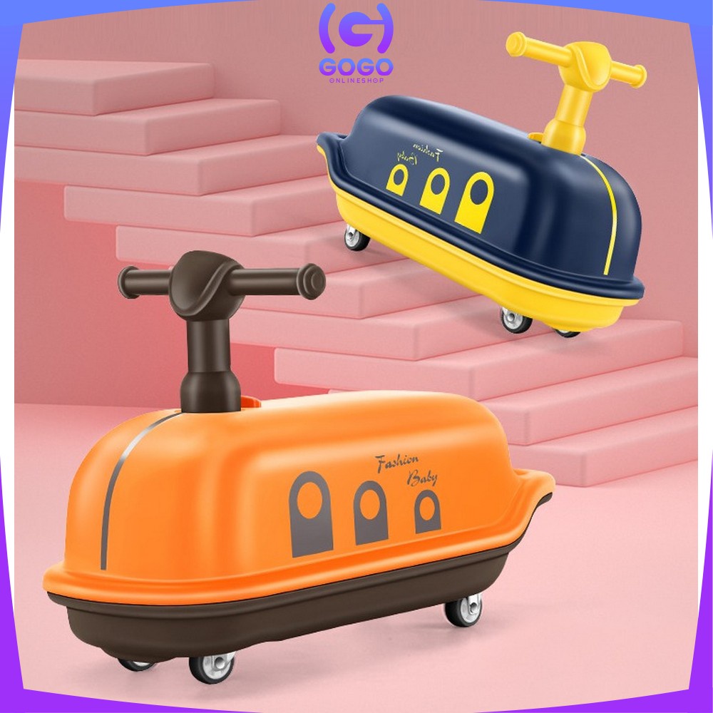 GOGO-M194 Mainan Mobil Mobilan Anak Dorong Kapal Selam Ada LED MUSIK Otoped Skuter Duduk Scooter Anak