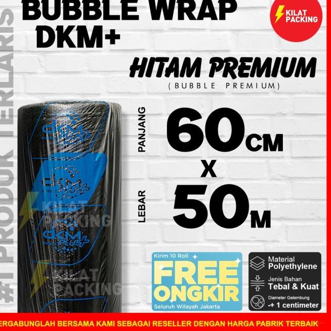 

Bubble Wrap 50m x 60cm BLACK premium delkomas