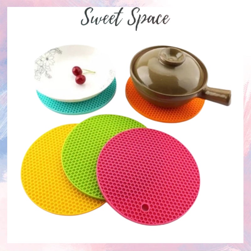 TATAKAN ALAS PANCI PIRING GELAS SILIKON TAHAN PANAS [SWEETSPACE]