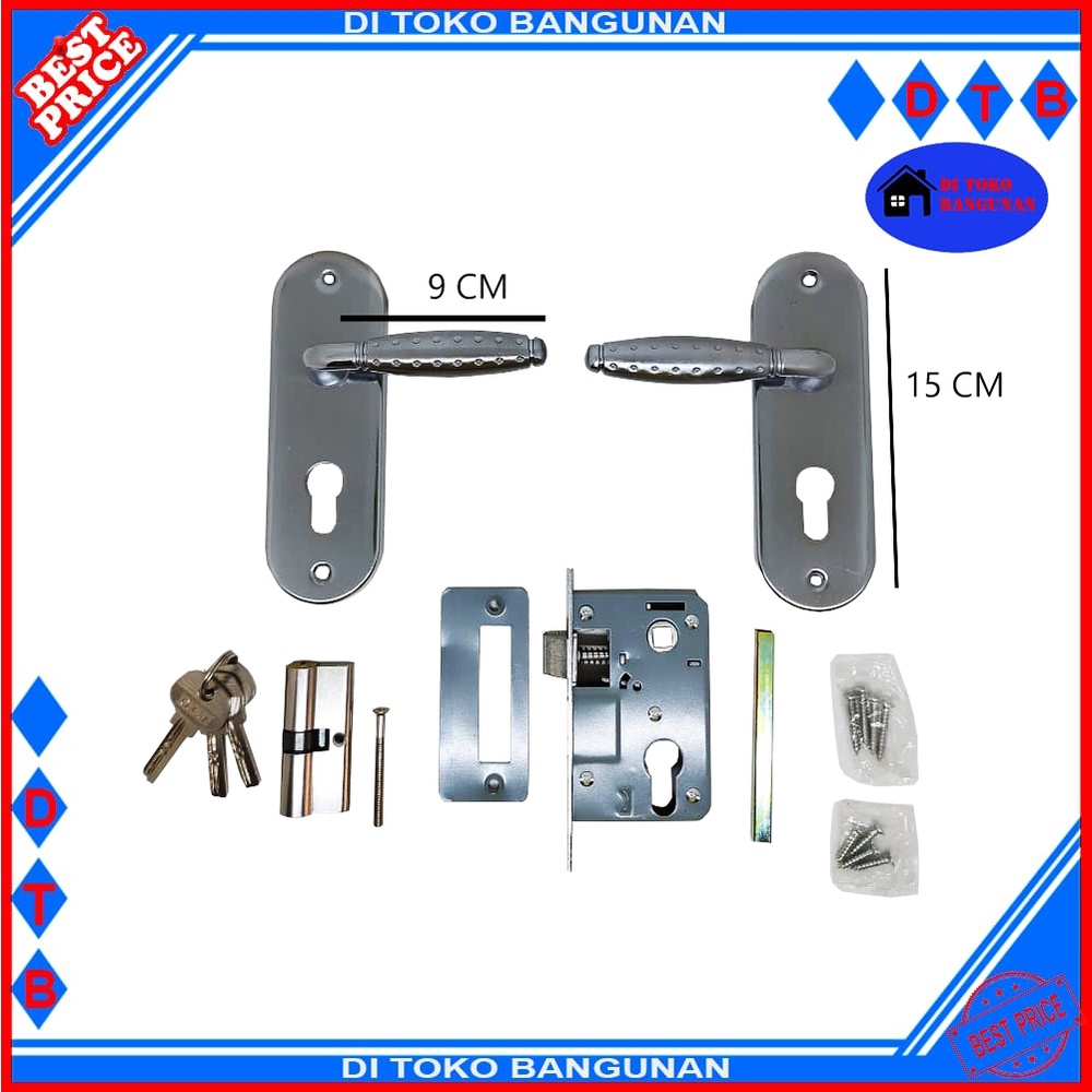 Kunci Pintu Kecil OLV 15CM Komplit Kunci Kecil Oliver Oval
