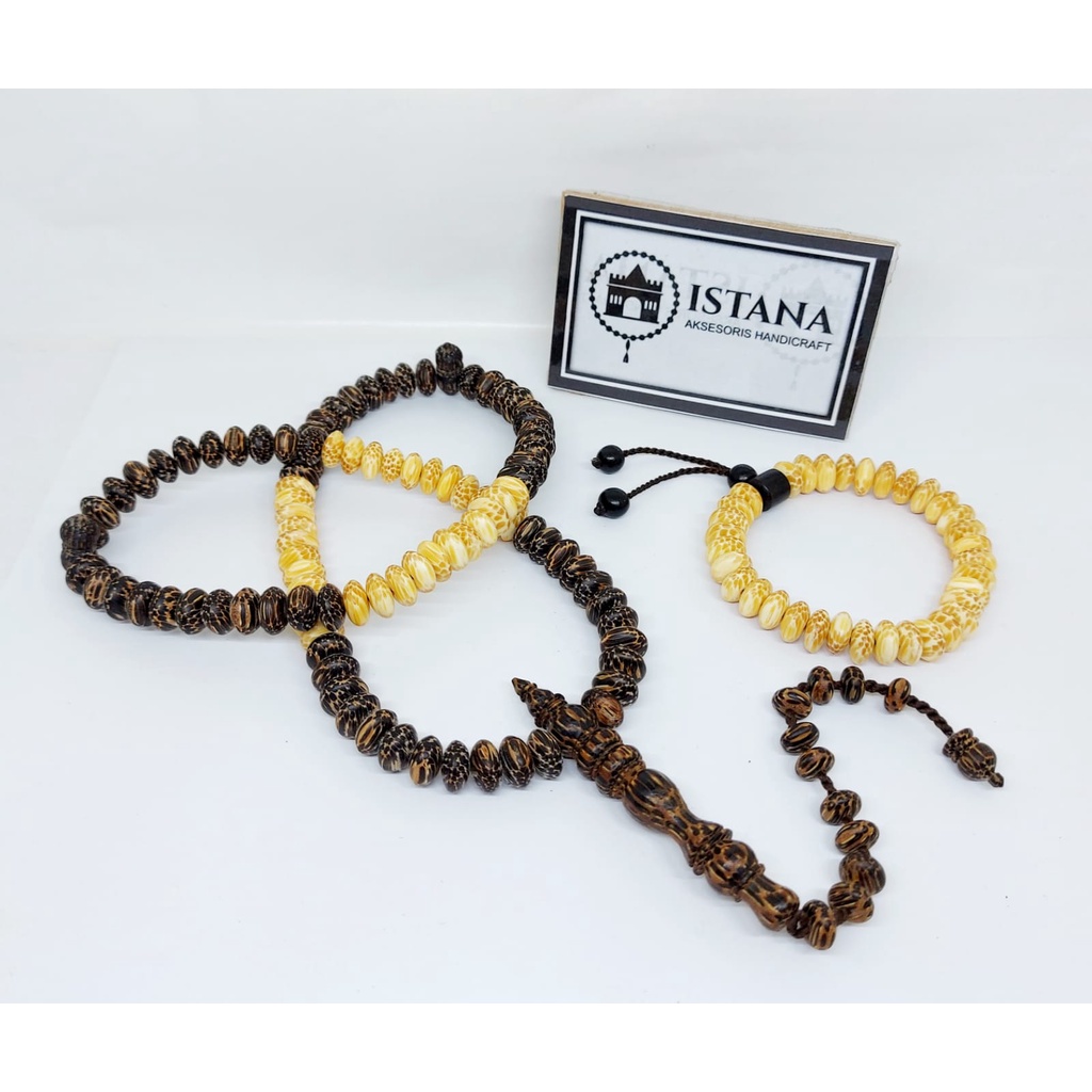 tasbih kombinasi liwung hitam dan liwung jenar bonus gelang