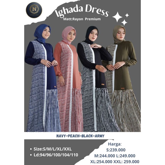 IGHADA DRESS by Nadheera Luxury ( READY STOK SIAP KIRIM)