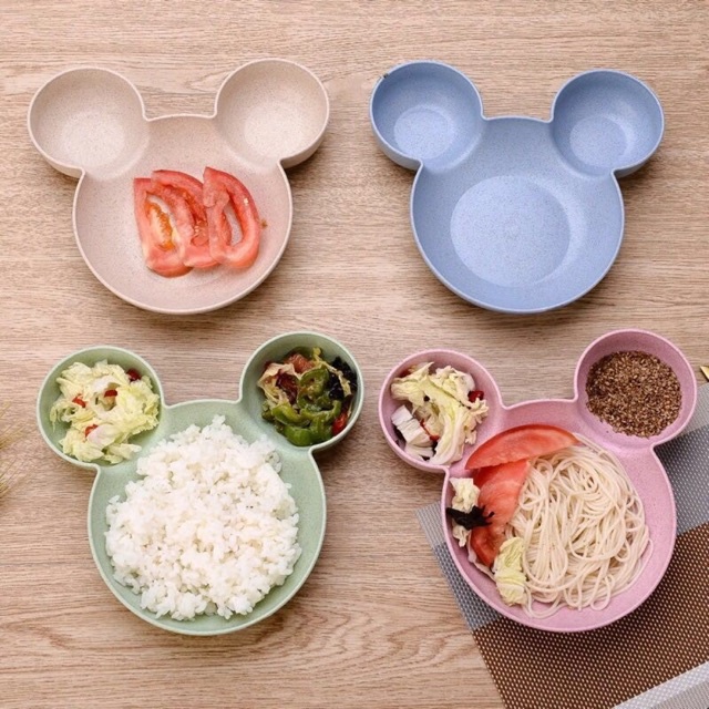 Mangkuk Makanan Anak Dengan Bahan Anti-Pecah Motif Mickey Mouse