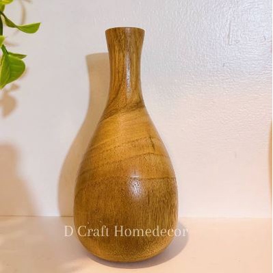 Guci Kayu Jati Guci Handmade Natural Unik