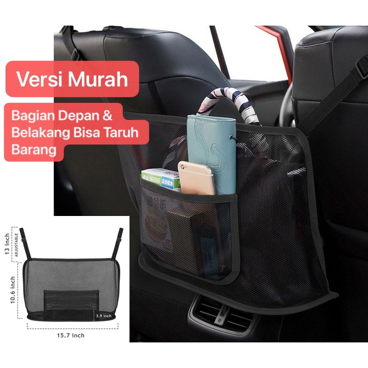 Tas Universal Car Storage Organizer Set Net Kantong Tas Jaring Penyimpan Mobil Tampas Tas Serbaguna Ada Karet Taruh Botol Anti Jatuh AM-06 AM-5 1