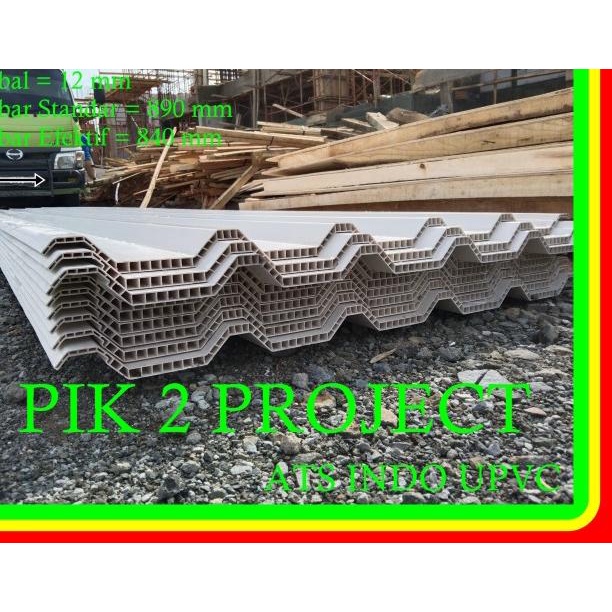 ATAP UPVC Lebar 890mm Tebal 12mm SETARA ALDERON 830