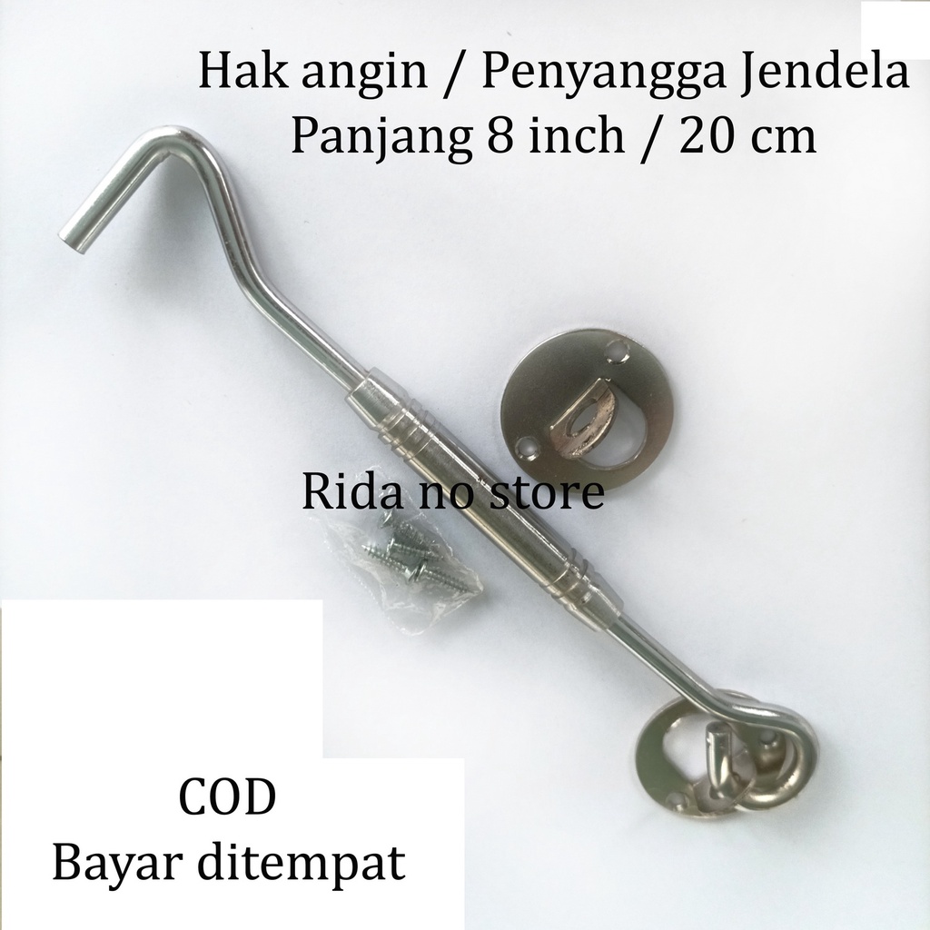 Hak Angin Jendela Rumah 20 cm Cantolan Penahan Jendela Minimalis Ukuran 8 inch