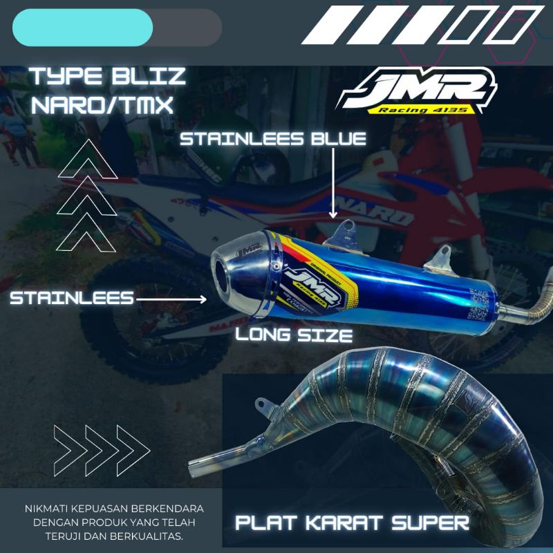 KNALPOT UDANG TRAIL NARO TMX SND ORIGINAL JMR RACING 4135