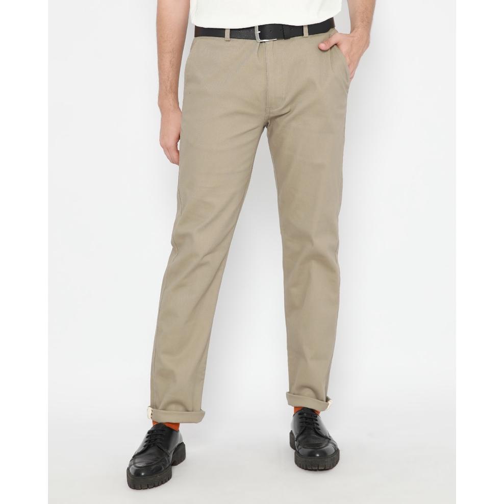 Celana Panjang Pria Chino Modern Chinos Slim Fit Erigo Pants Zeno Light Brown