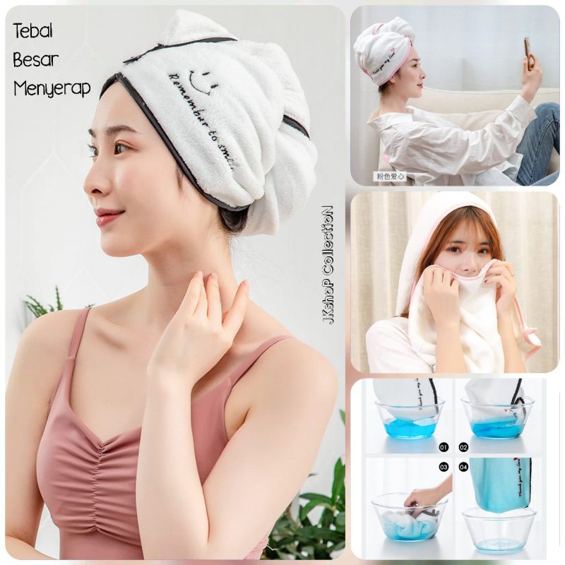 Handuk Keramas / Magic towel / Head towel Fast Dry / Handuk Turban Rapid Dry Hair Turban