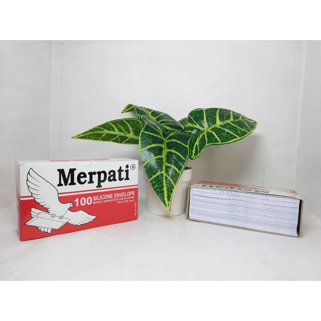 Amplop Merpati Putih Silicone Tanggung Ukuran 152 x 90 mm Untuk Kondangan Lebaran Isi 100 Lembar Polos