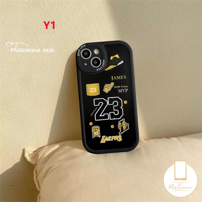 Case Untuk Samsung A03s A04 A32 A14 A22 A73 A04s A50s A30s A12 A23 A50 A53 A13 A21s A52s A33 A11 A20s A72 A03 A52 A02s A31 A10s A71 A51 Trendy N.B.A Lakers Kobe James Label Soft Case