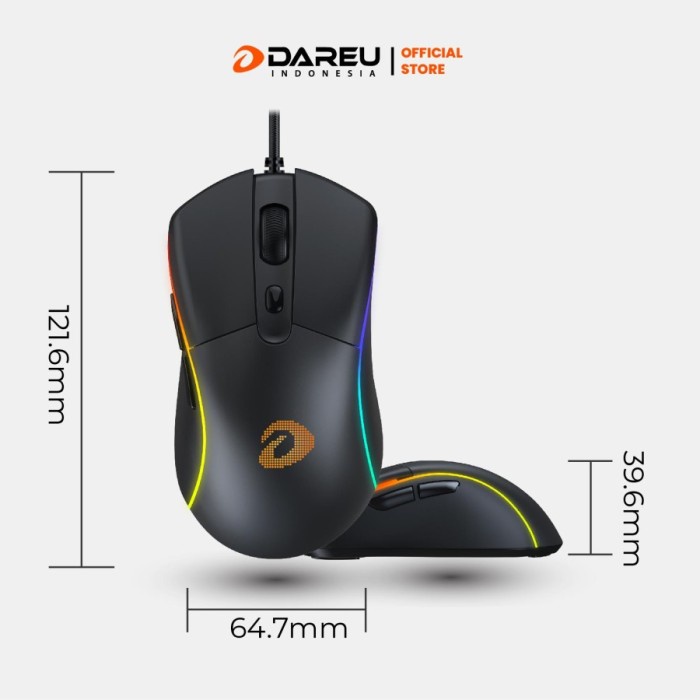 Mouse Gaming Lightweight Dareu A960 ALPHA A-960 65Gr