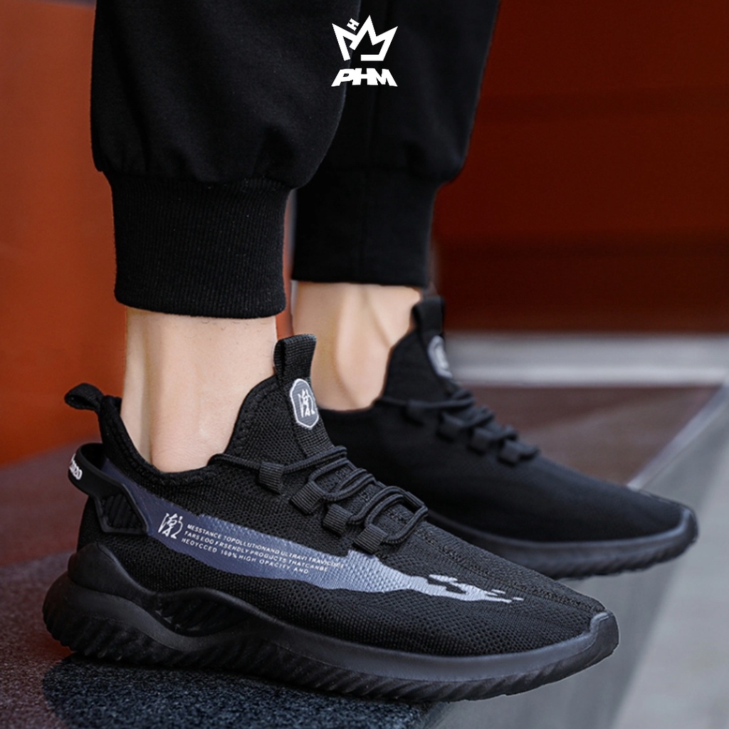 PHM Sepatu Sneakers Pria Olahraga Sport Shoes Casual Running Leto Putih