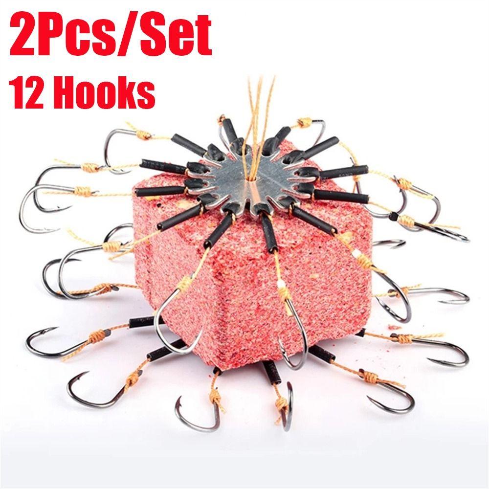 Top 2pcs/Lot Fishhooks Tahan Lama8#-13# Cegah Lilitan PE Garis Meledak String Hook