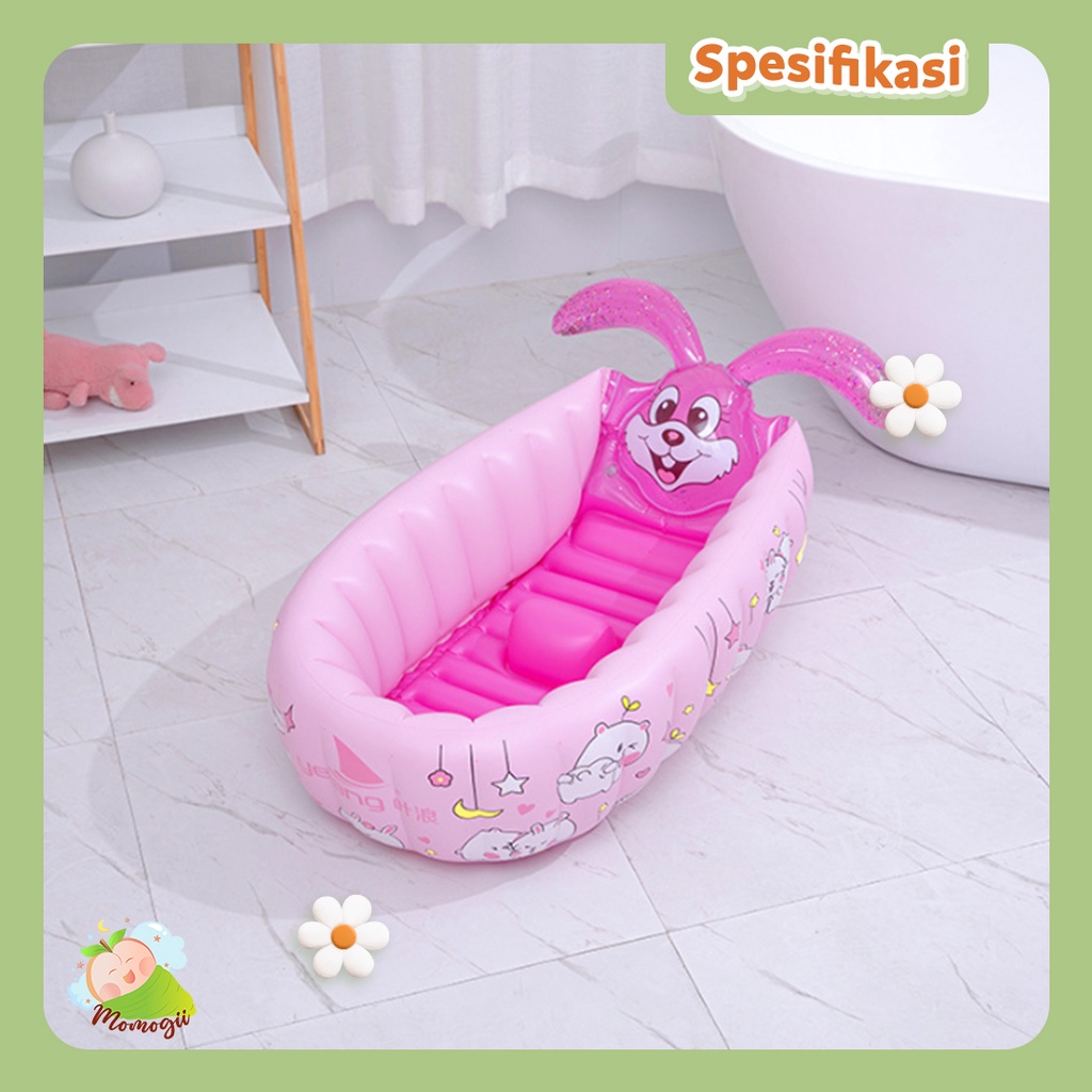 MOMOGII  Inflatable Baby Bath Tub Anti Bocor 2in1