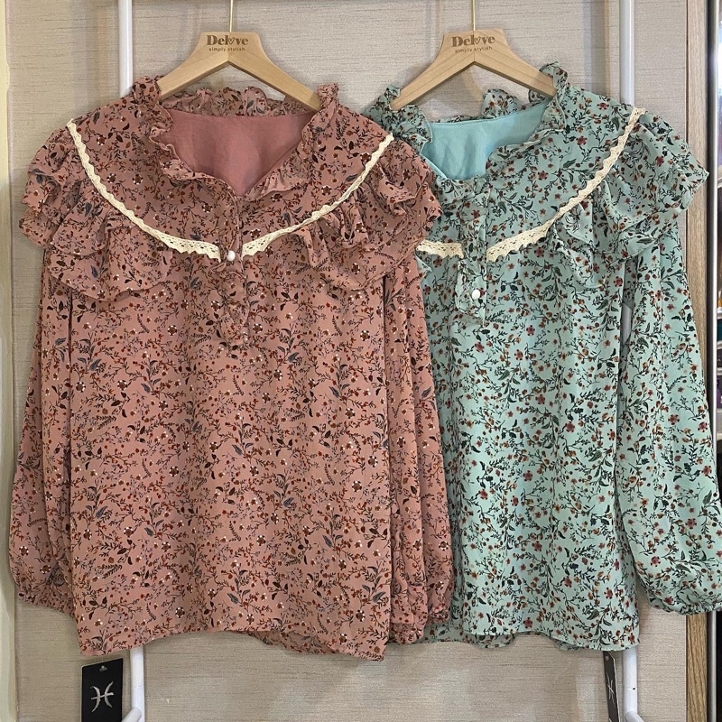 045 Blouse floral import/atasan bunga import/atasan bangkok floral