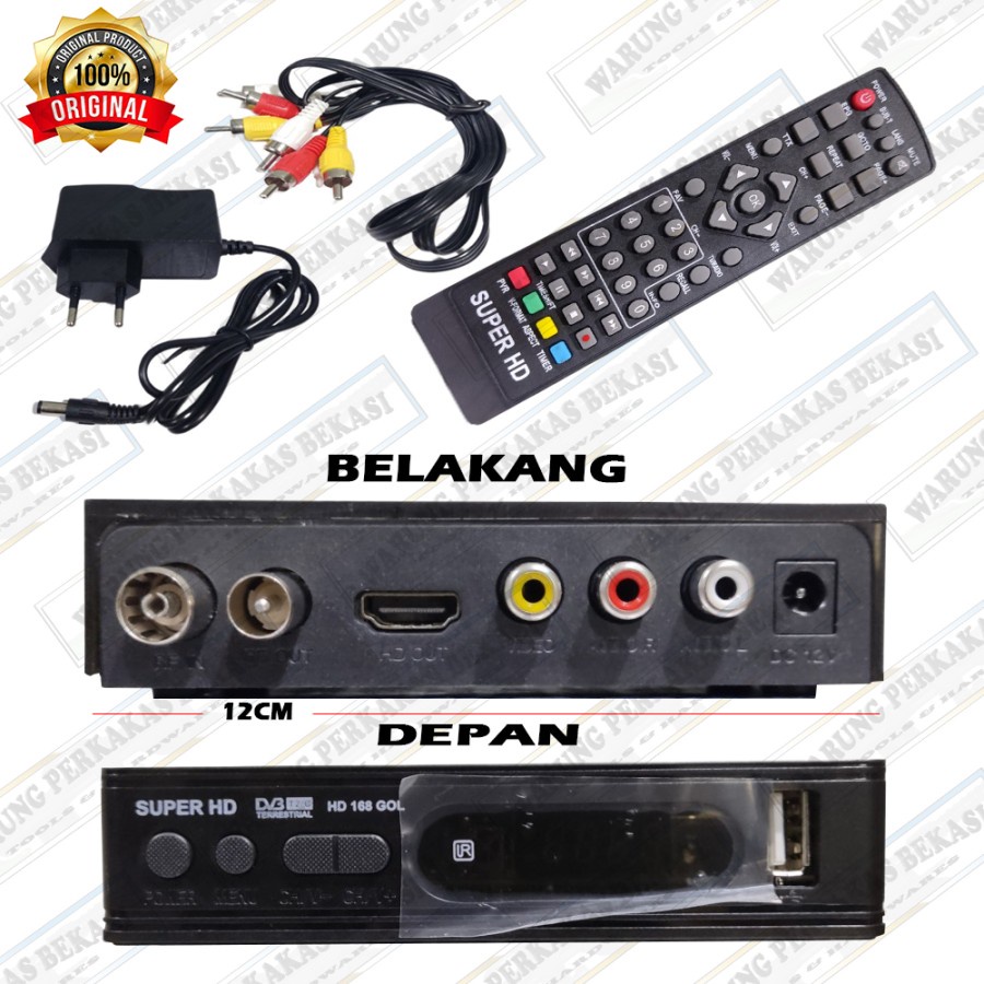 Set Top Box DVBT2 Super HD 168 Optus Siaran TV Analog To Digital