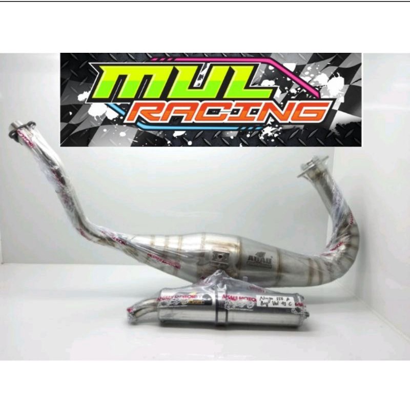 knalpot ahau ninja R/RR cobra big volume 41 leher l/c stenlish