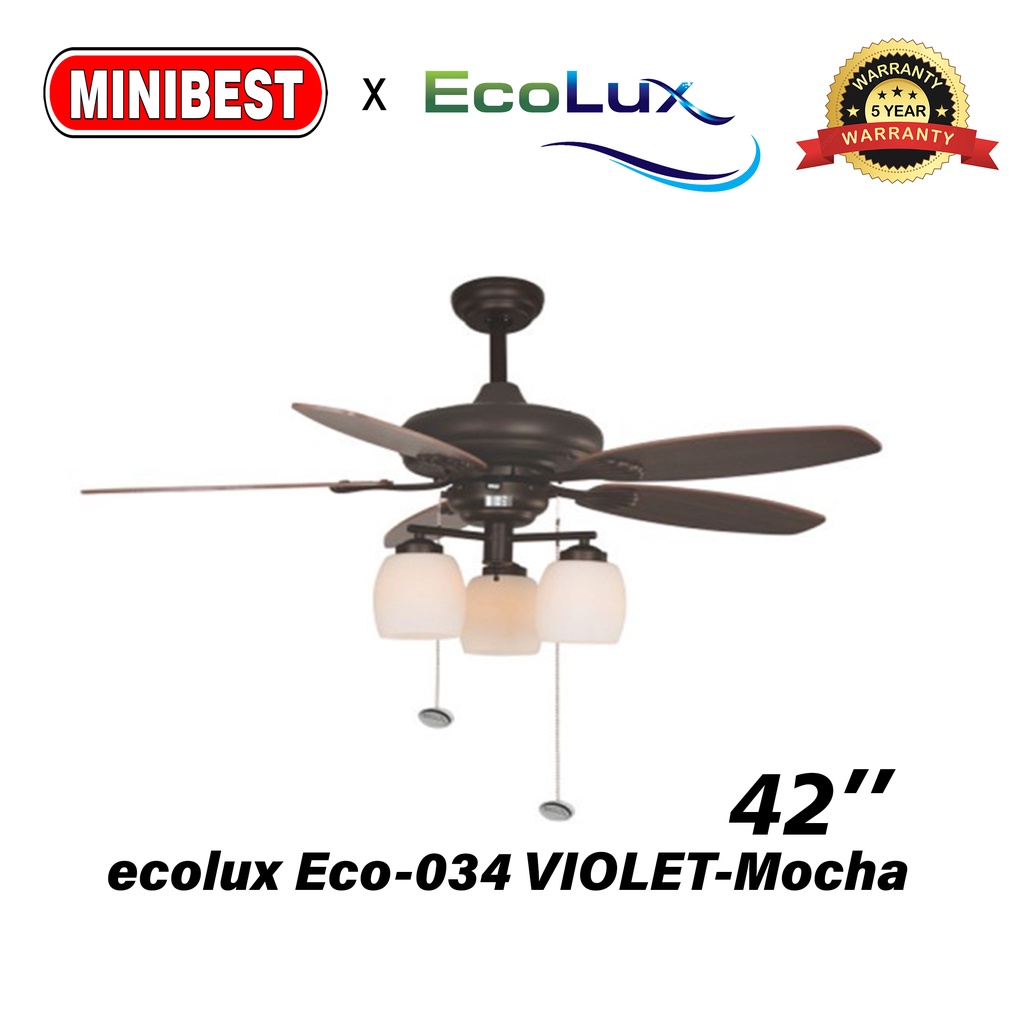 MB Kipas Angin Lampu gantung ecolux Eco-034 VIOLET