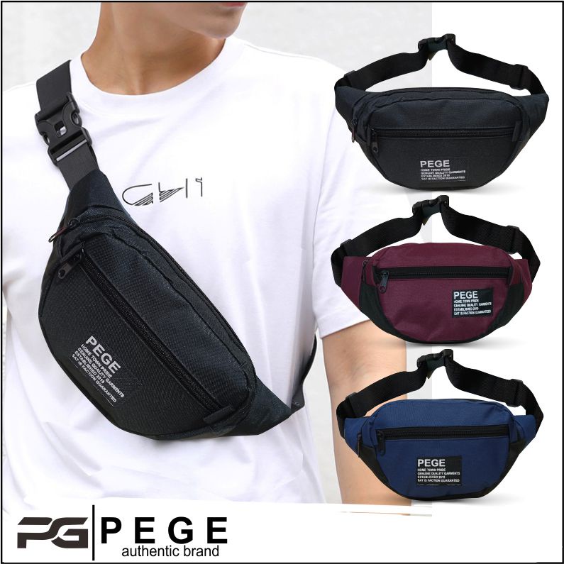 Pege 8812 - Tas Waistbag Oval Selempang - Wesbag Slingbag Bahu Pria Wanita Unisex