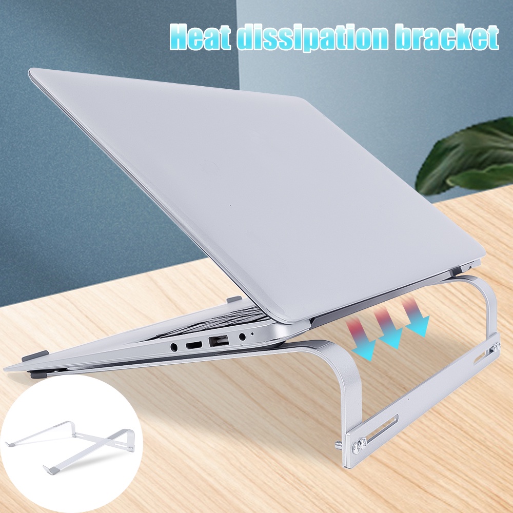 Stand Holder Laptop Multifungsi Bahan Aluminum Alloy + Silikon Anti slip