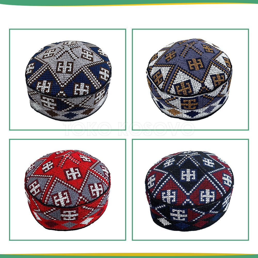 GROSIR (10 Pcs) Peci PAKISTAN Motif Ovais Cap Bordir Kopiah Haji Sholat Santri Pria Dewasa Anak Laki Kopyah Bulat Solat Pesantren Hitam Putih Kopeah Murah Ori Original Polos Model Songkok Malaysia Oman Assagofah Terompah Turki Mesir Madinah NU Paket Usaha