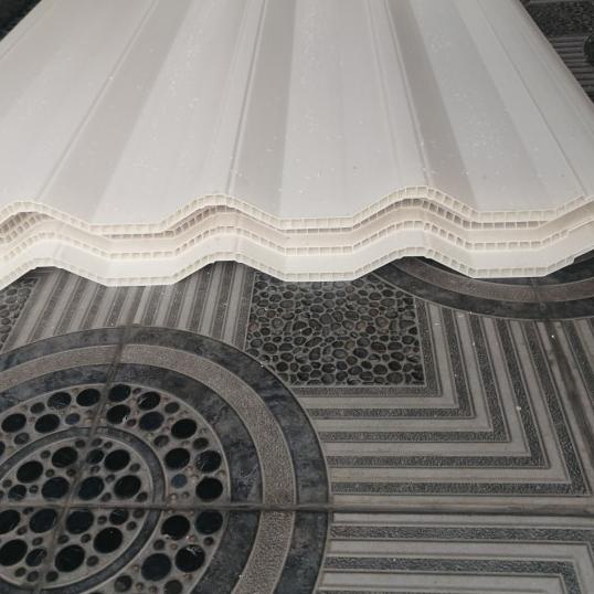 Atap uPVC Sunpanel 12mm (Putih, Biru, dan Semi-Transparan) Sun Panel - Putih