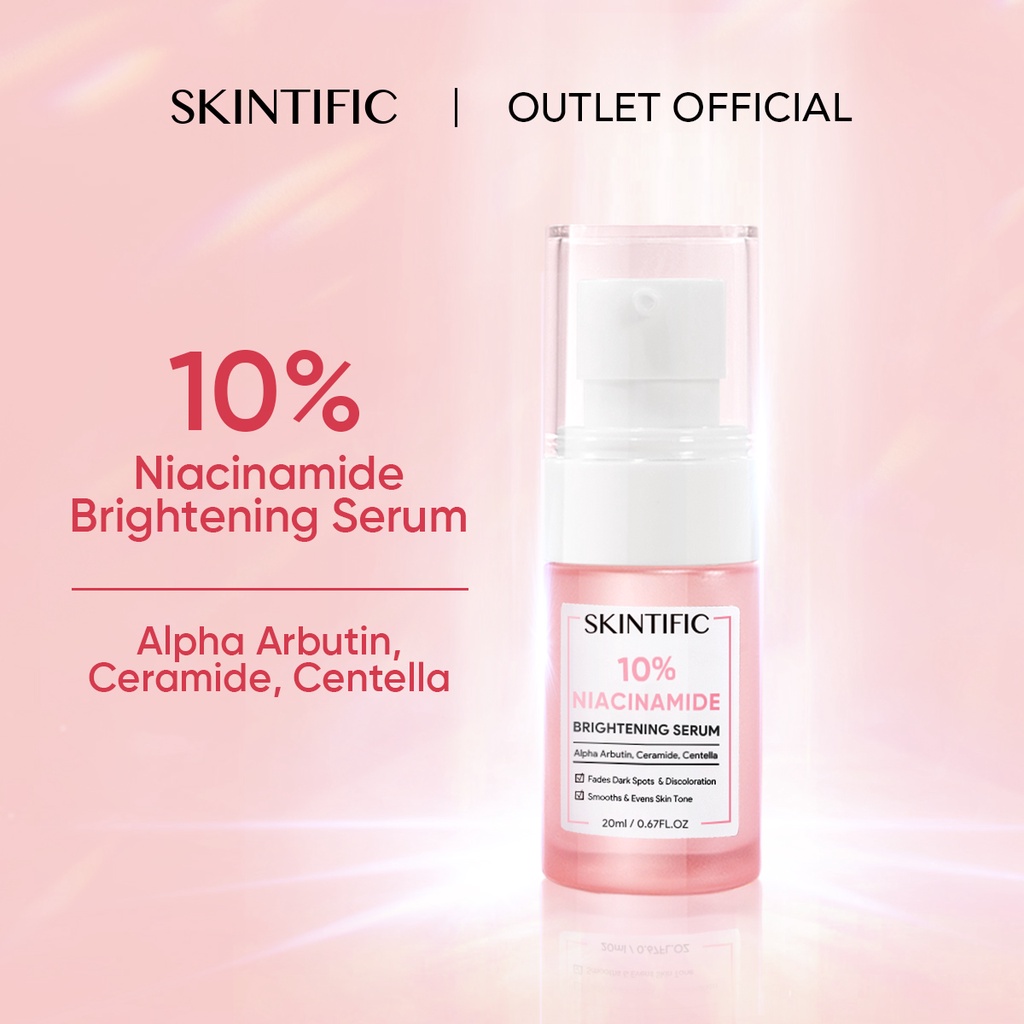 SKINTIFIC 10% niacinamide Brightening serum 20ML &amp; 7 days fades dark spot Skintific Serum Whitening