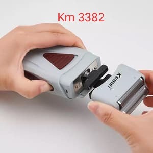 COD KEMEI KM-3382 SHAVER TWIN BLADE ALAT MESIN CUKUR JENGGOT KUMIS